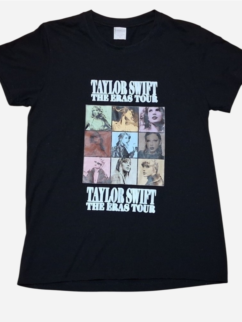 Taylor Swift Black Short-Sleeve Eras Tour Graphic Tee